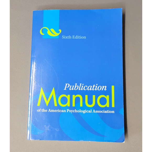 Publication Manual American Psychological Association 6th Edition Softcover APA - Picture 1 of 16